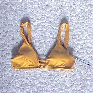 L*Space Yellow Bikini Top XS